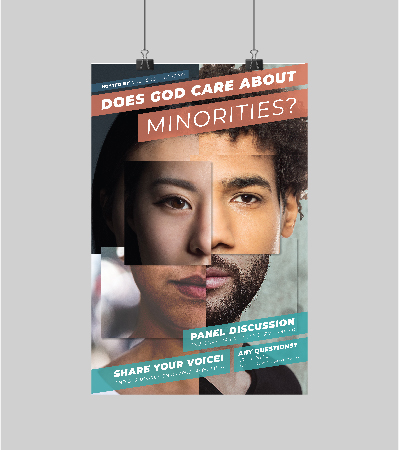 "Does God Care About Minorities?" Poster